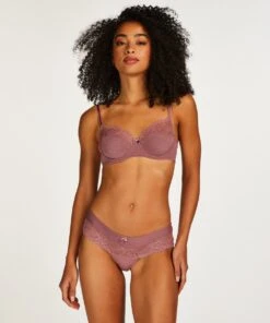 Hunkemöller Dames Lingerie Niet-voorgevormde Beugel Bh Sophie - Paars - Maat E100 -Triumph Winkel 1000x1200 48