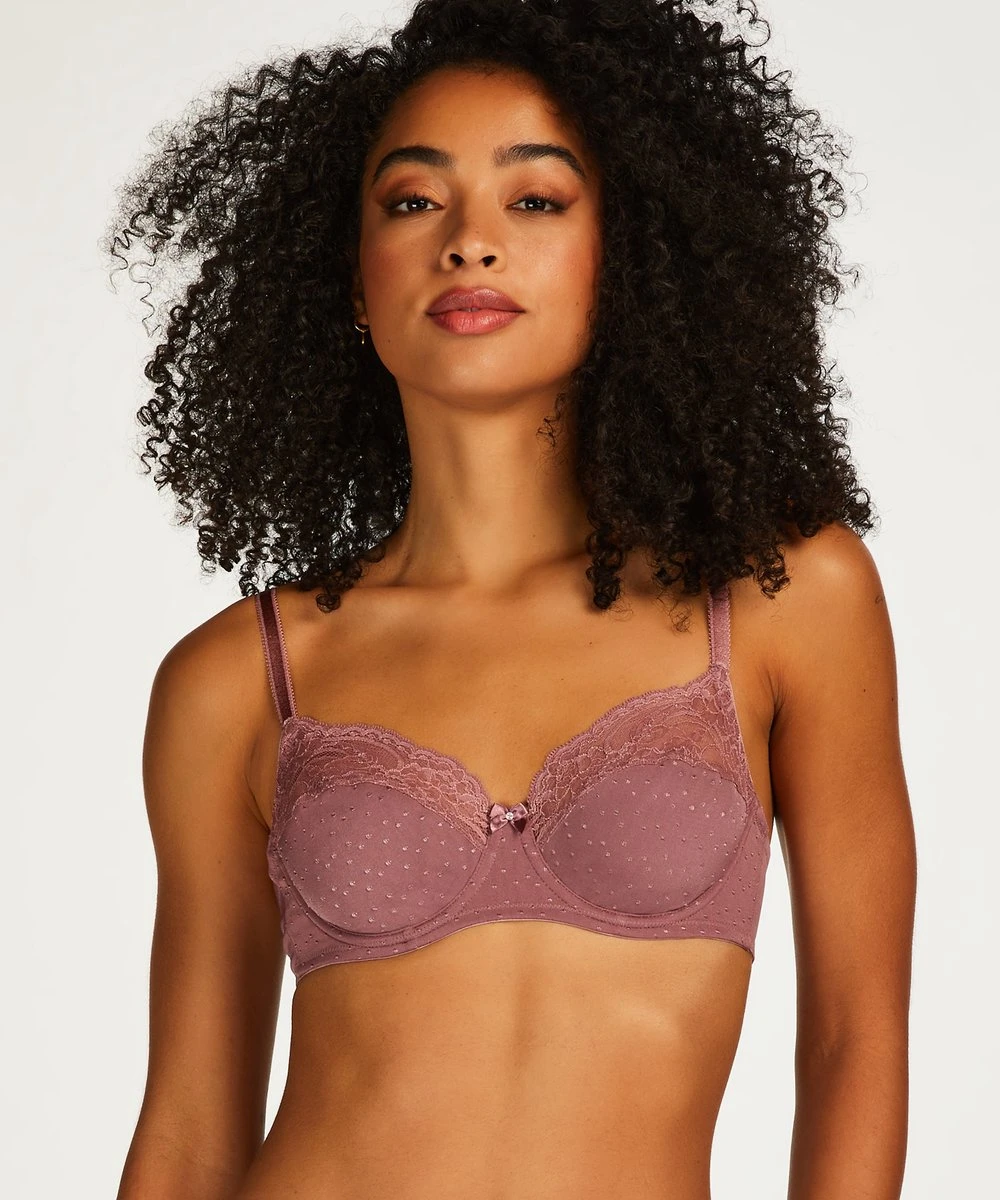 Hunkemöller Dames Lingerie Niet-voorgevormde Beugel Bh Sophie - Paars - Maat E90 5 Hunkemöller Dames Lingerie Niet-voorgevormde Beugel Bh Sophie - Paars - Maat E90 - Afbeelding 3