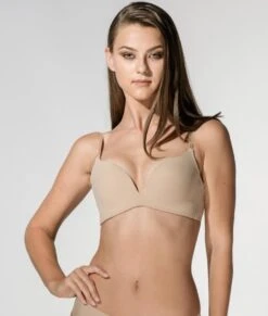 LUNA Miracle One Push-up Bh Zonder Beugel Beige - C80
