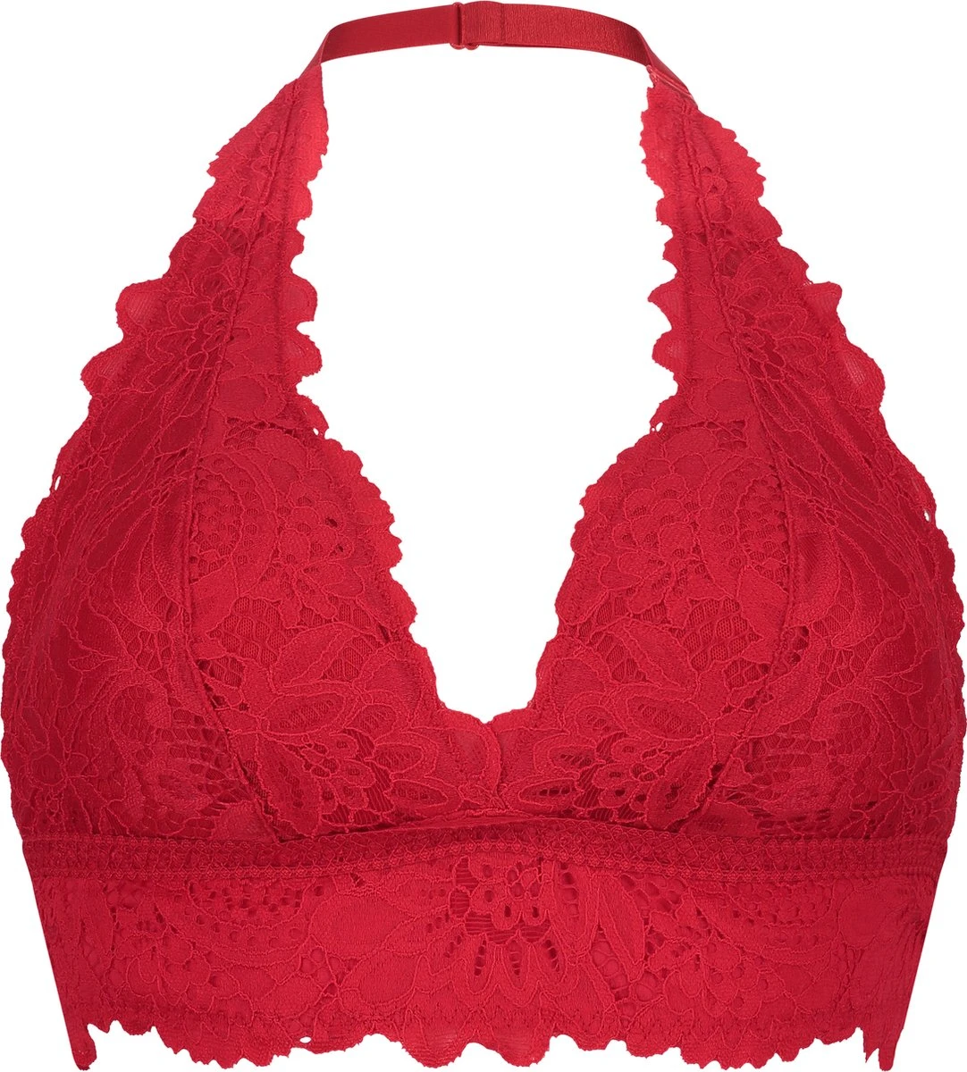 Hunkemöller Dames Lingerie Halter Bralette Shiloh - Rood - Maat M 3 Hunkemöller Dames Lingerie Halter Bralette Shiloh - Rood - Maat M