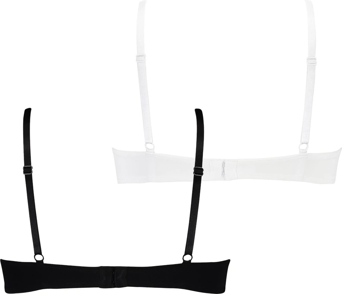 Hunkemöller Dames Lingerie 2-pack Voorgevormde Beugel Bh - Zwart - Maat E80 4 Hunkemöller Dames Lingerie 2-pack Voorgevormde Beugel Bh - Zwart - Maat E80 - Afbeelding 2