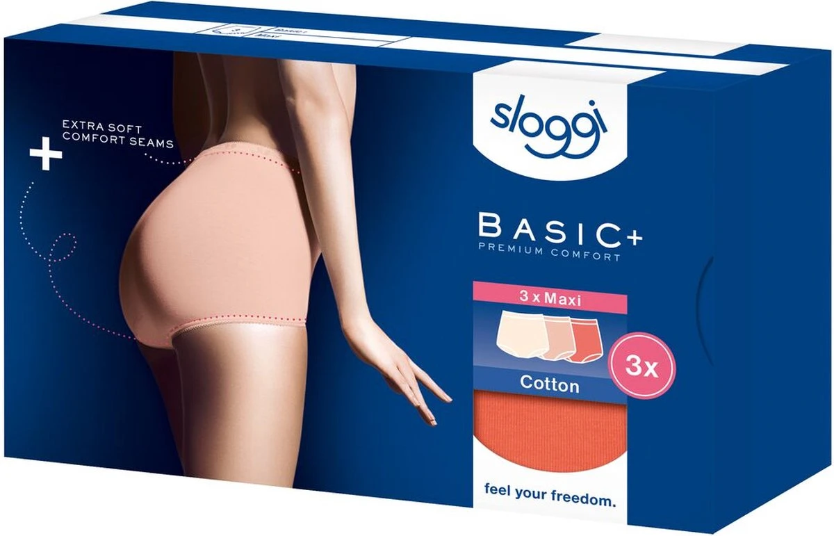 Sloggi Sloggi Basic+ Maxi C3P Dames Onderbroek - Maat 40 6 Sloggi Sloggi Basic+ Maxi C3P Dames Onderbroek - Maat 40 - Afbeelding 4