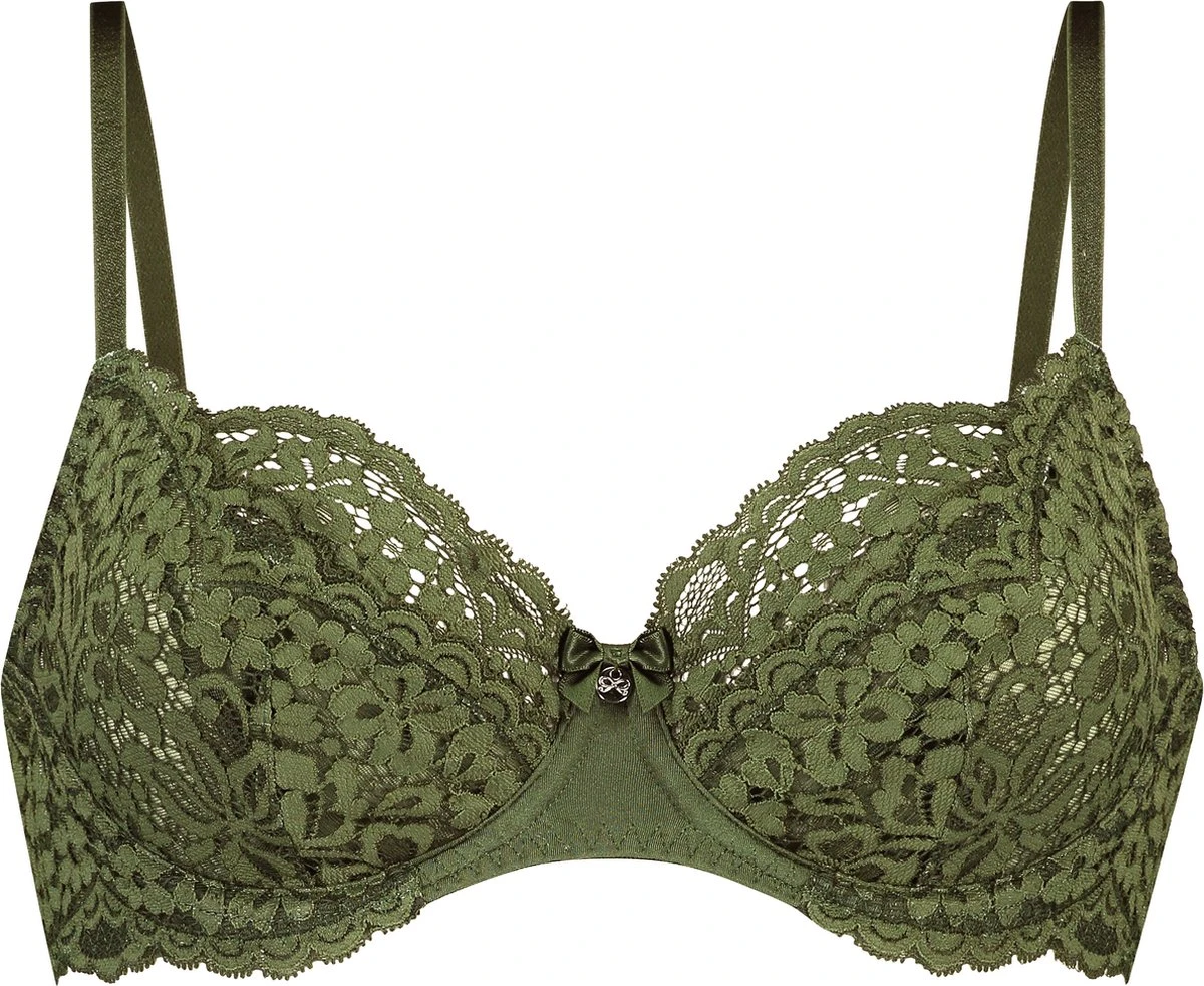 Hunkemöller Dames Lingerie Niet-voorgevormde Beugel Bh Rose - Groen - Maat C95 3 Hunkemöller Dames Lingerie Niet-voorgevormde Beugel Bh Rose - Groen - Maat C95