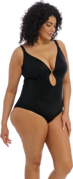 Elomi Plain Sailing Non Wired Plunge Swimsuit Dames Badpak - Maat 80I -Triumph Winkel 490x1200 1