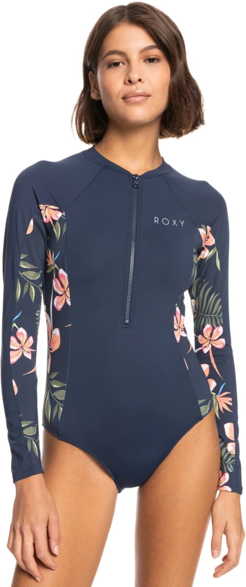 Roxy - Badpak Voor Dames - Onesie Met Lange Mouw - Mood Indigo Tropical Depth - Maat S (36) 3 Roxy - Badpak Voor Dames - Onesie Met Lange Mouw - Mood Indigo Tropical Depth - Maat S (36)