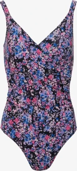 Osaga Voorgevormd Dames Badpak Met Print - Paars - Maat XL
