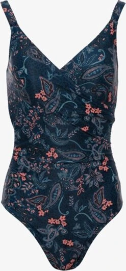 Osaga Voorgevormd Dames Badpak Paisley Print - Blauw - Maat S