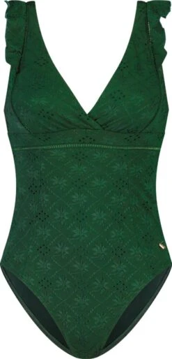 Beachlife Green Embroidery Dames Badpak - Maat B44