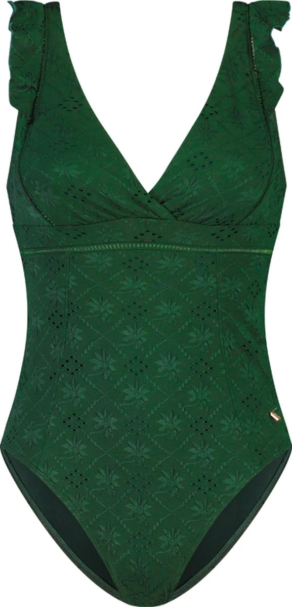 Beachlife Green Embroidery Dames Badpak - Maat D36 3 Beachlife Green Embroidery Dames Badpak - Maat D36