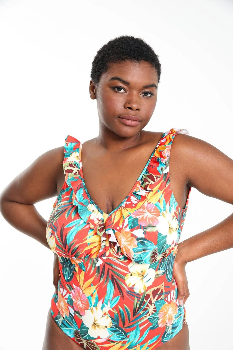 Paprika Badpak Met Tropische Print Badpak Met Tropische Print 4 Paprika Badpak Met Tropische Print Badpak Met Tropische Print - Afbeelding 2