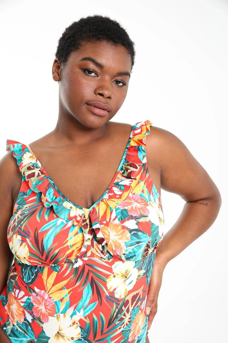 Paprika Badpak Met Tropische Print Badpak Met Tropische Print 6 Paprika Badpak Met Tropische Print Badpak Met Tropische Print - Afbeelding 4