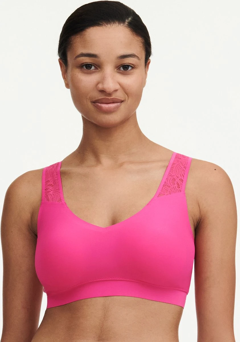 Chantelle SoftStretch Padded Top Lace - XS/S - Fuschia Purple 4 Chantelle SoftStretch Padded Top Lace - XS/S - Fuschia Purple - Afbeelding 2