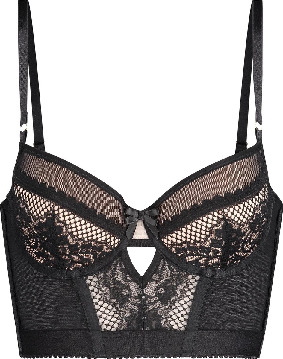 Hunkemöller Dames Lingerie Voorgevormde Longline Beugel Bh Malika - Zwart - Maat F85 3 Hunkemöller Dames Lingerie Voorgevormde Longline Beugel Bh Malika - Zwart - Maat F85